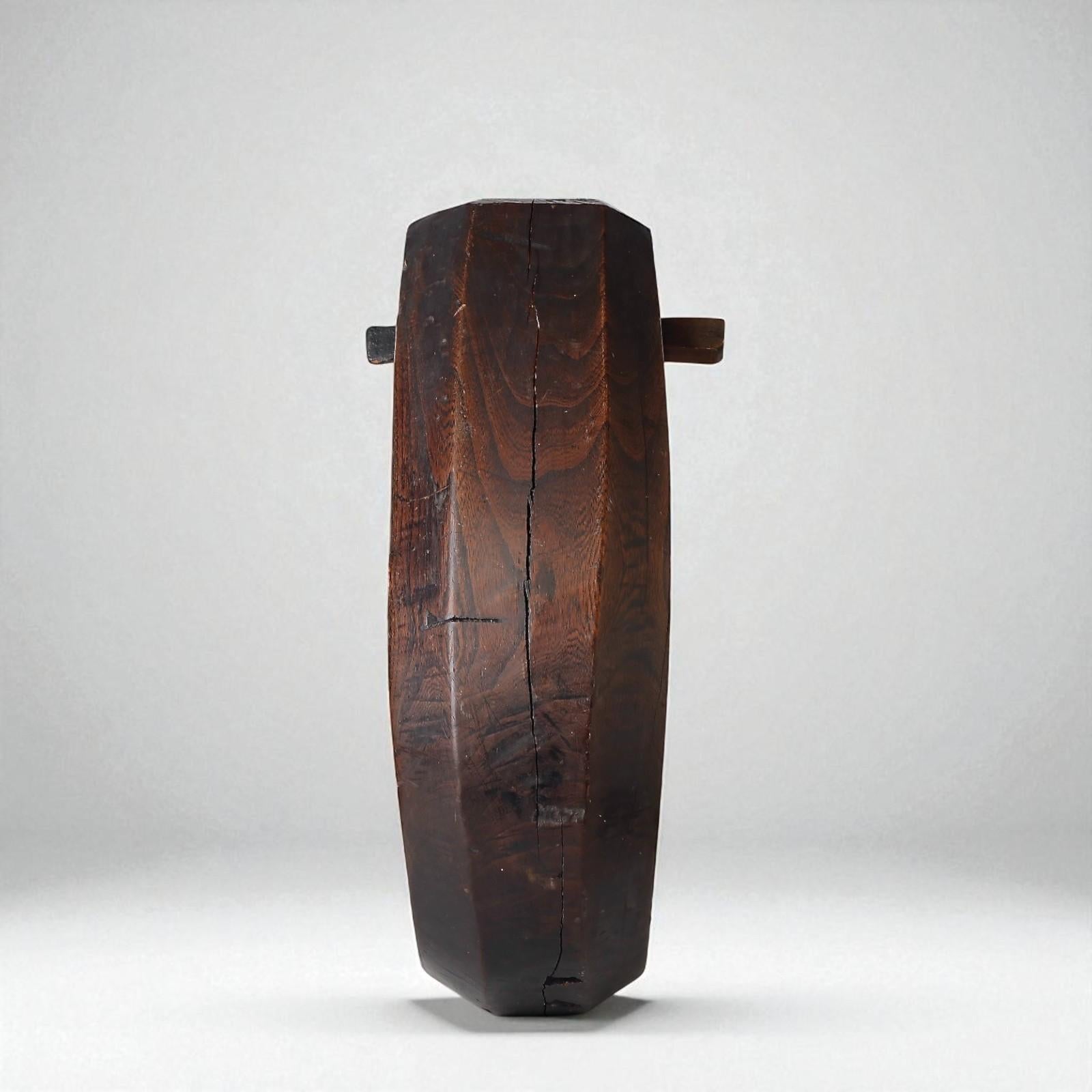 19th c  Rare folk brazier wooden hook. Edo-Meji period For Sale 6