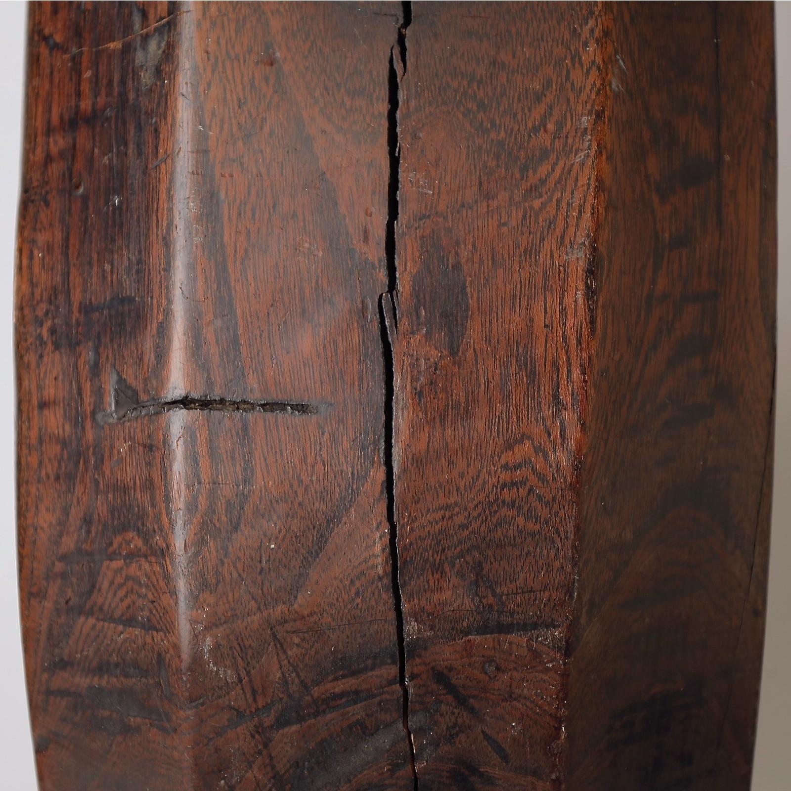 19th c  Rare folk brazier wooden hook. Edo-Meji period For Sale 11
