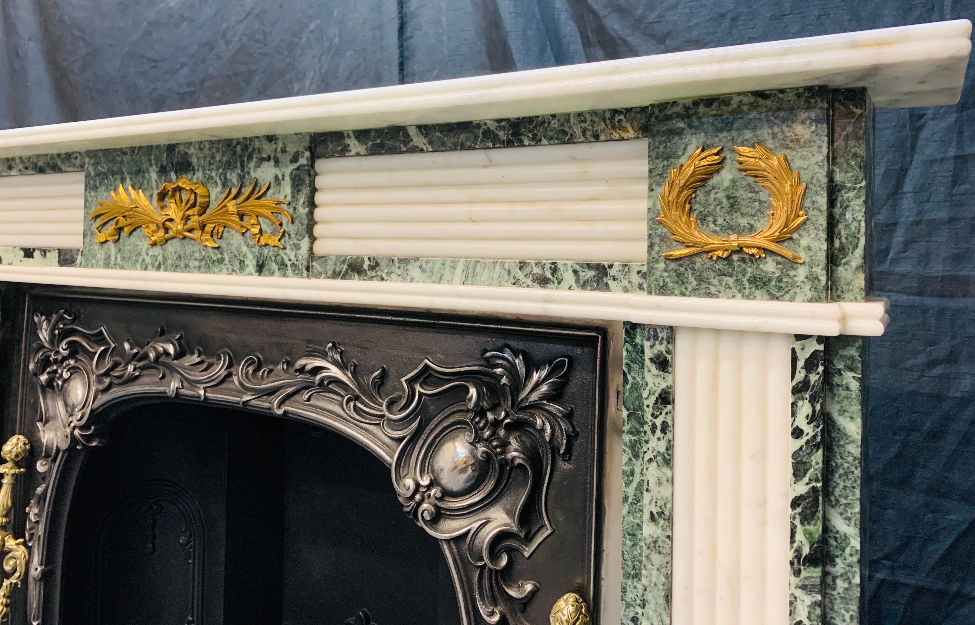 green marble fireplace
