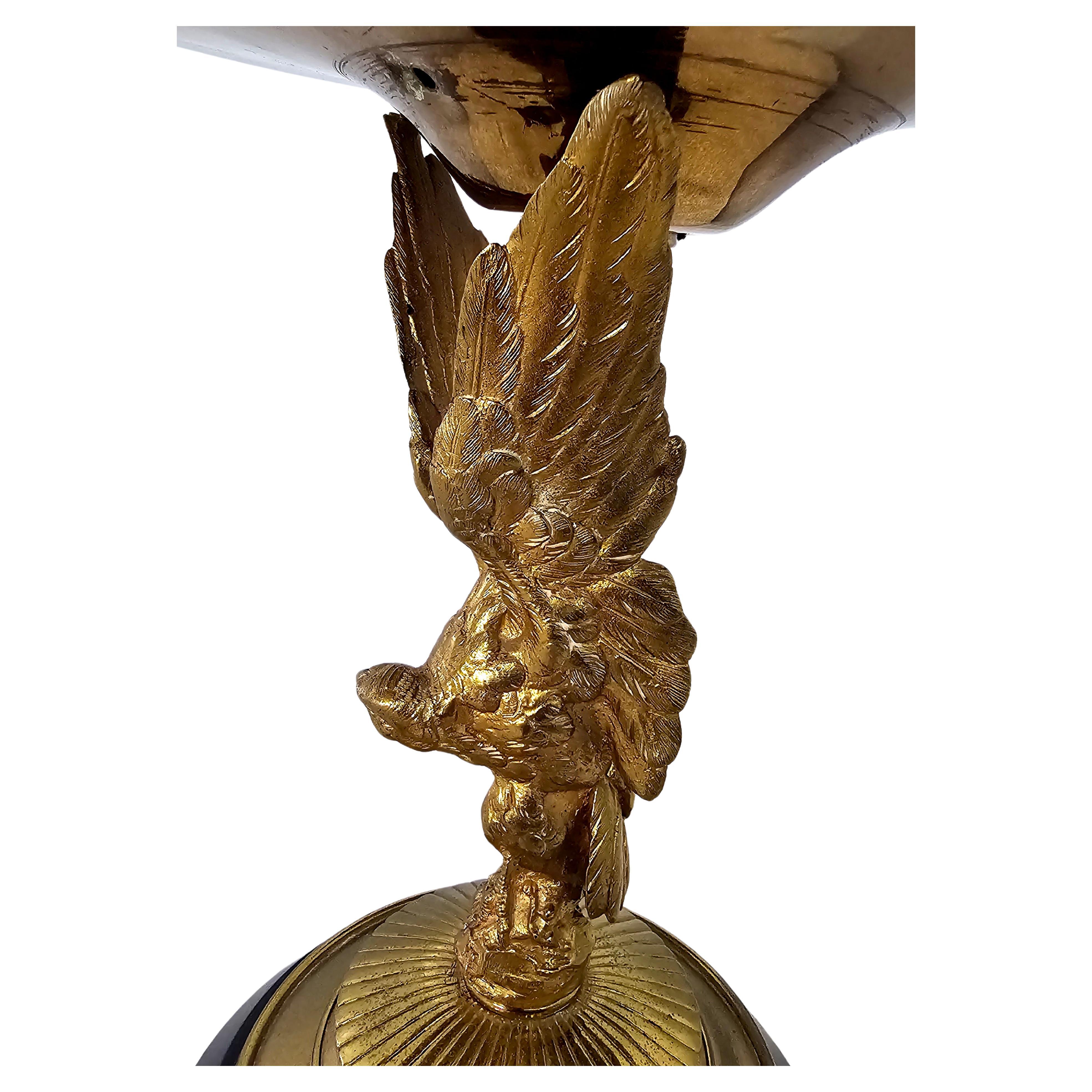 XIXe siècle Tazza, sculpture française de la Renaissance du 19ème siècle en bronze doré signée E. Cana 1845-1895 en vente