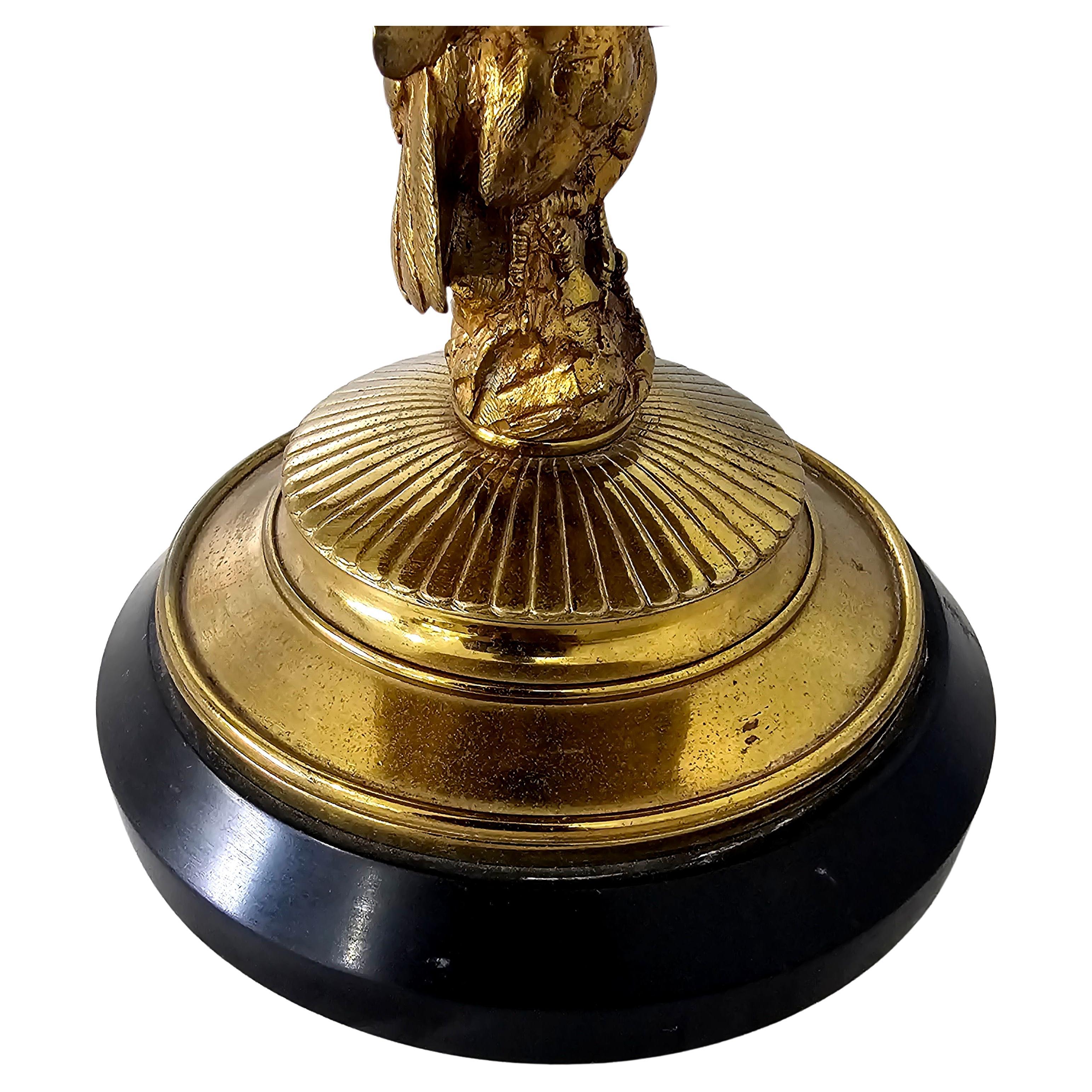 19th C. Renaissance Gilt Bronze Sculptural Tazza Signed E. Cana 1845-1895 French For Sale 5