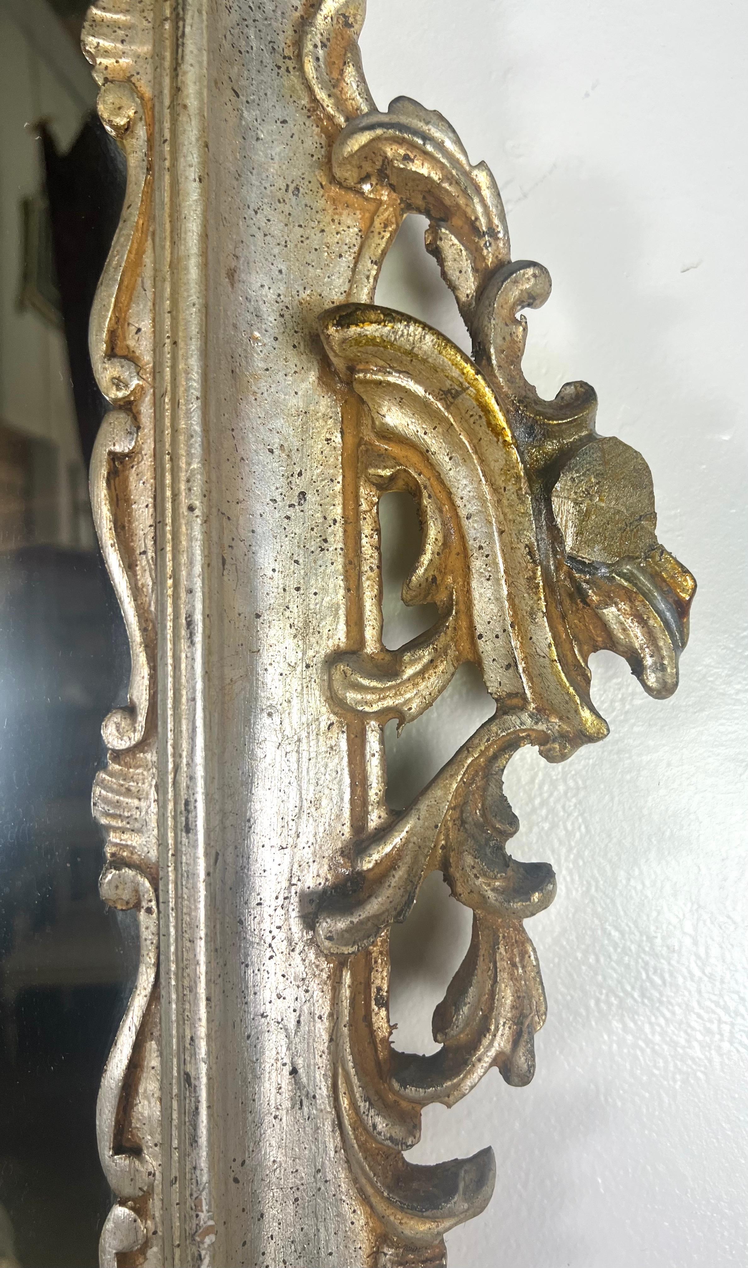 Italian 19th C. Rococo Style Gilt Wood Mirror