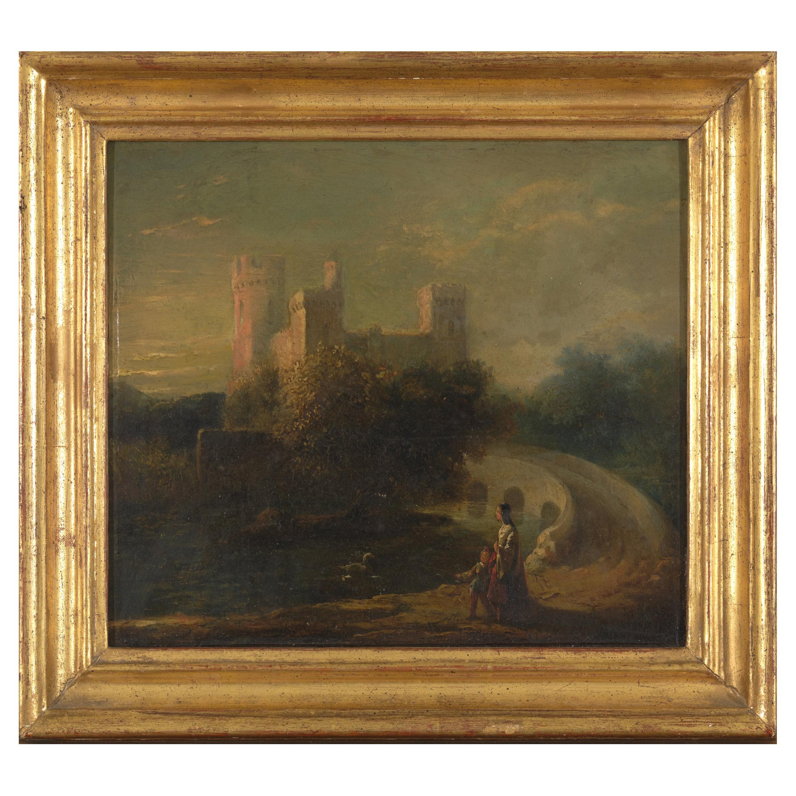 19th C, Romanticism, English School, Romantic Landscape 