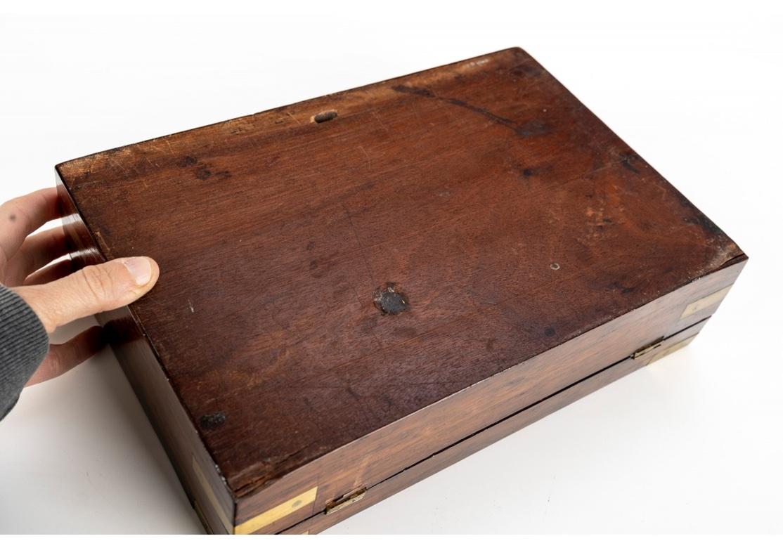 19th C. Rosewood Brass Bound In Good Condition For Sale In Bridgeport, CT