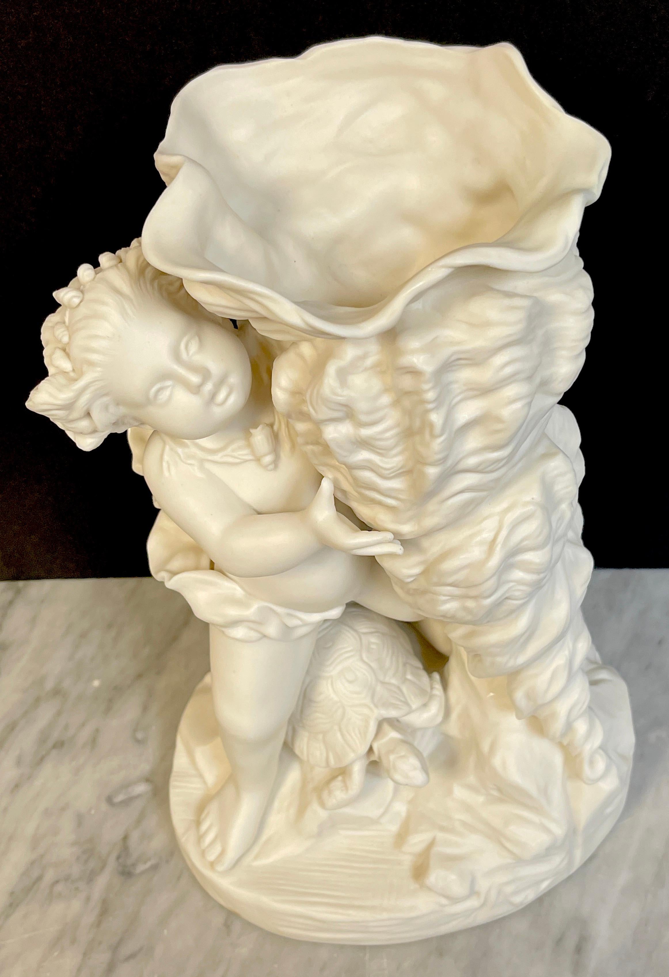 19th C. Royal Copenhagen* Parian Aesthetic Movement Vase by Anna Plenge, 1870 In Good Condition For Sale In West Palm Beach, FL