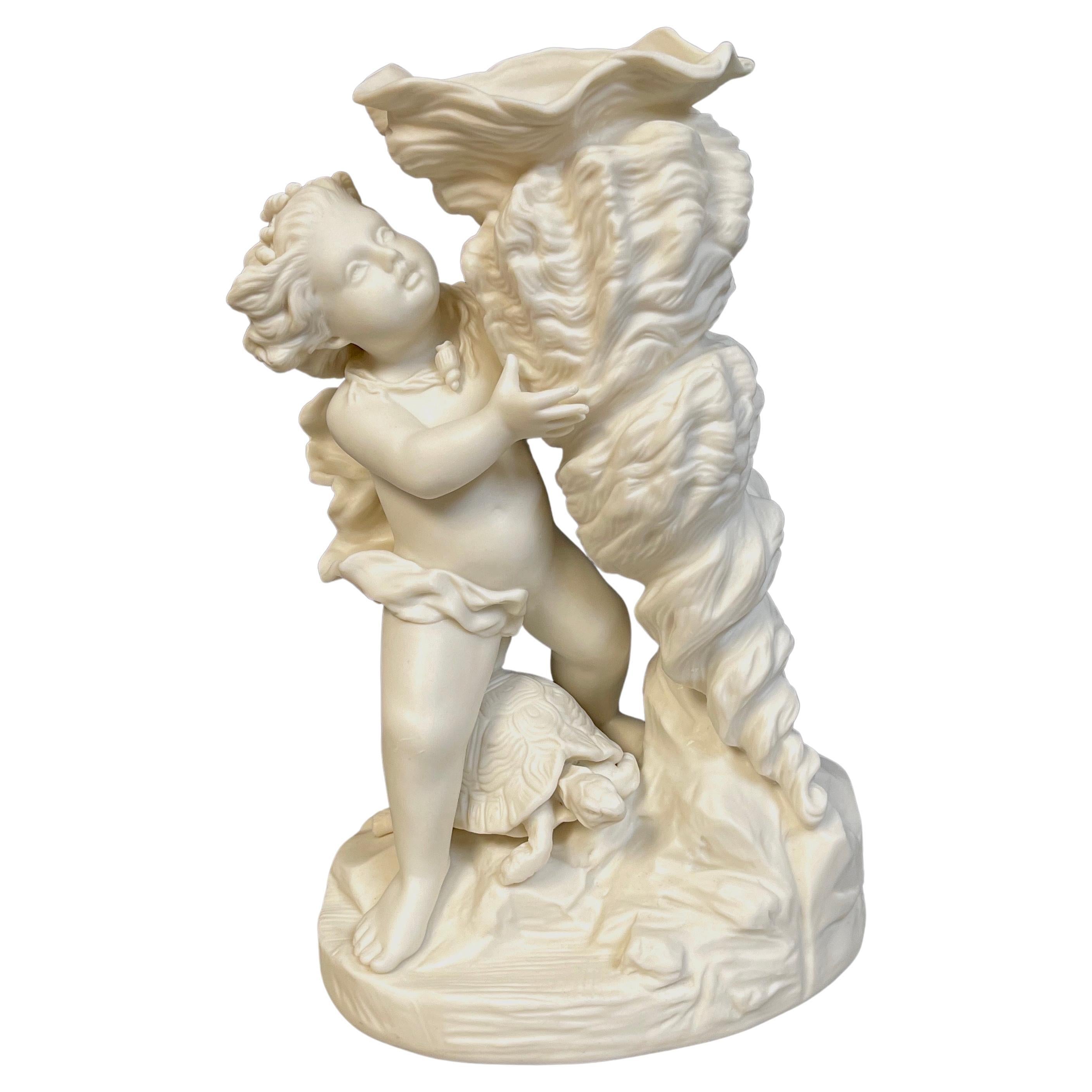 19th C. Royal Copenhagen* Parian Aesthetic Movement Vase by Anna Plenge, 1870