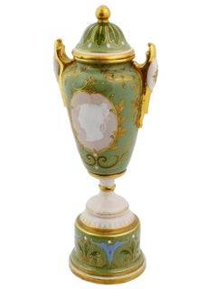 19Th C Royal Vienna Pate Sur Pate Porcelain Vase