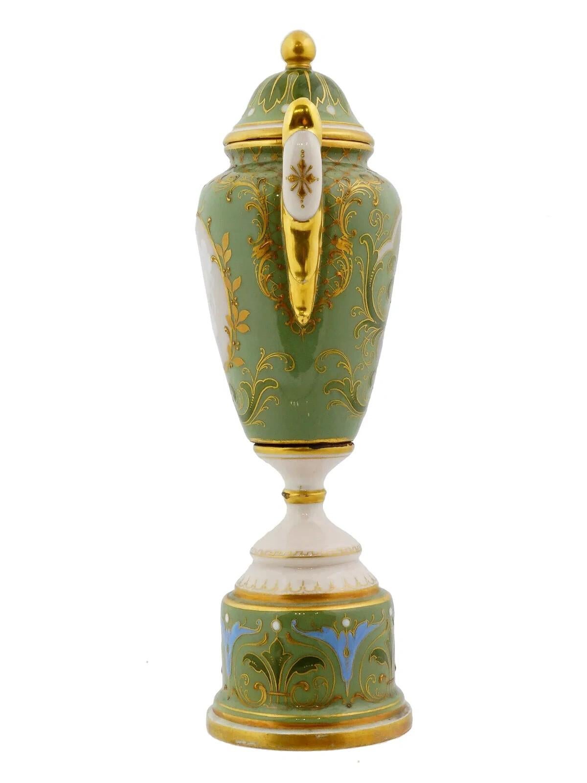 19th Century 19Th C Royal Vienna Pate Sur Pate Porcelain Vase For Sale