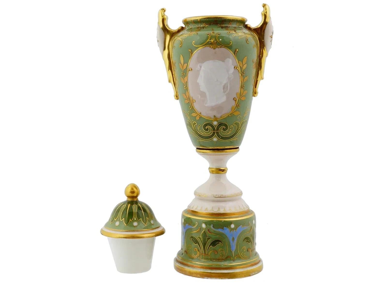 19Th C Royal Vienna Pate Sur Pate Porcelain Vase For Sale 1