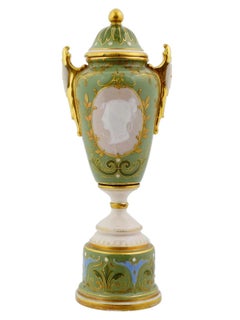 19Th C Royal Vienna Pate Sur Pate Porcelain Vase