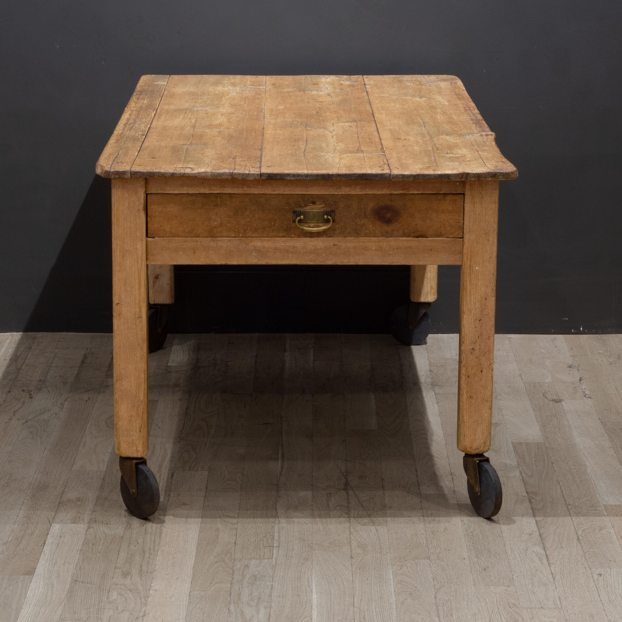 19th C, Rustic Farmhouse Dining Table, c.1880-1890 2