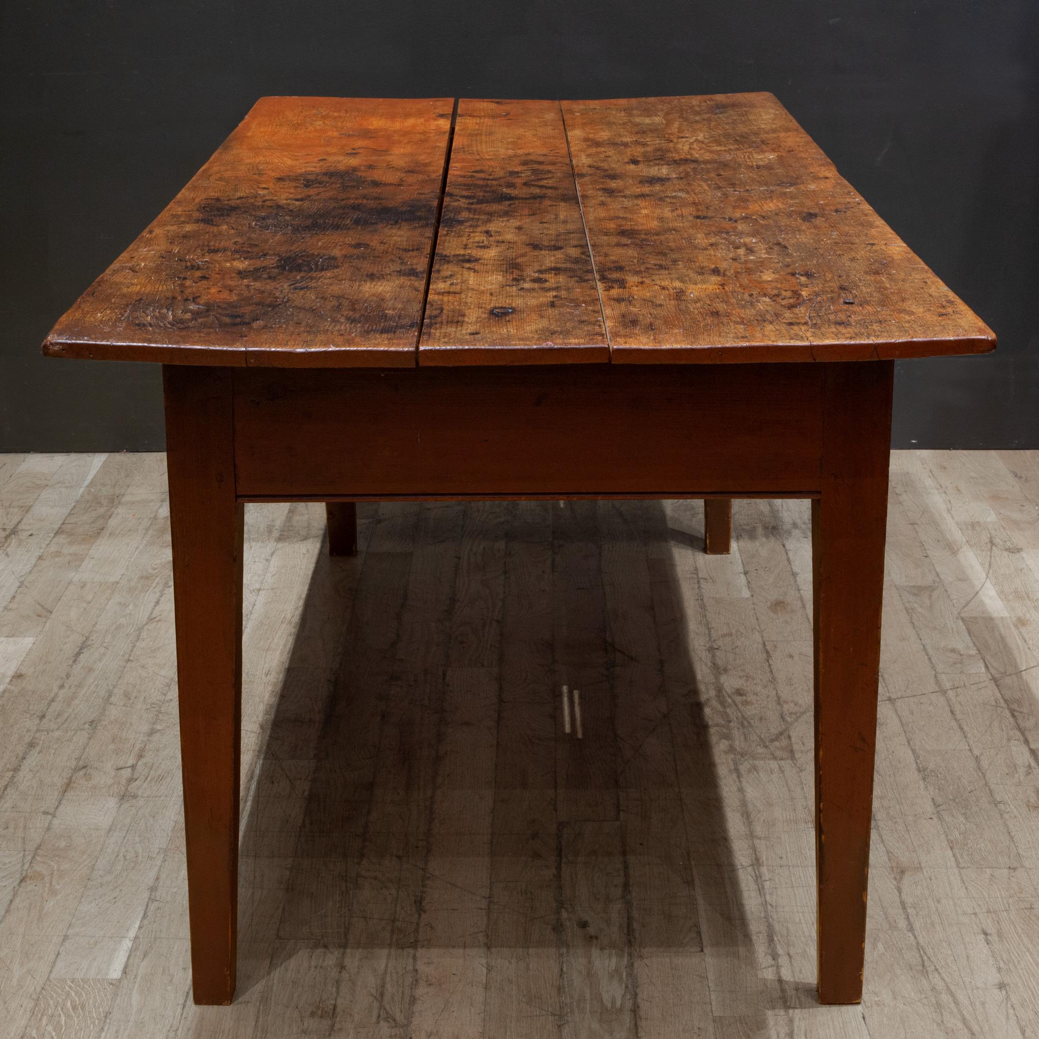 Wood 19th c. Rustic French Farmhouse Table c.1820-1880 For Sale
