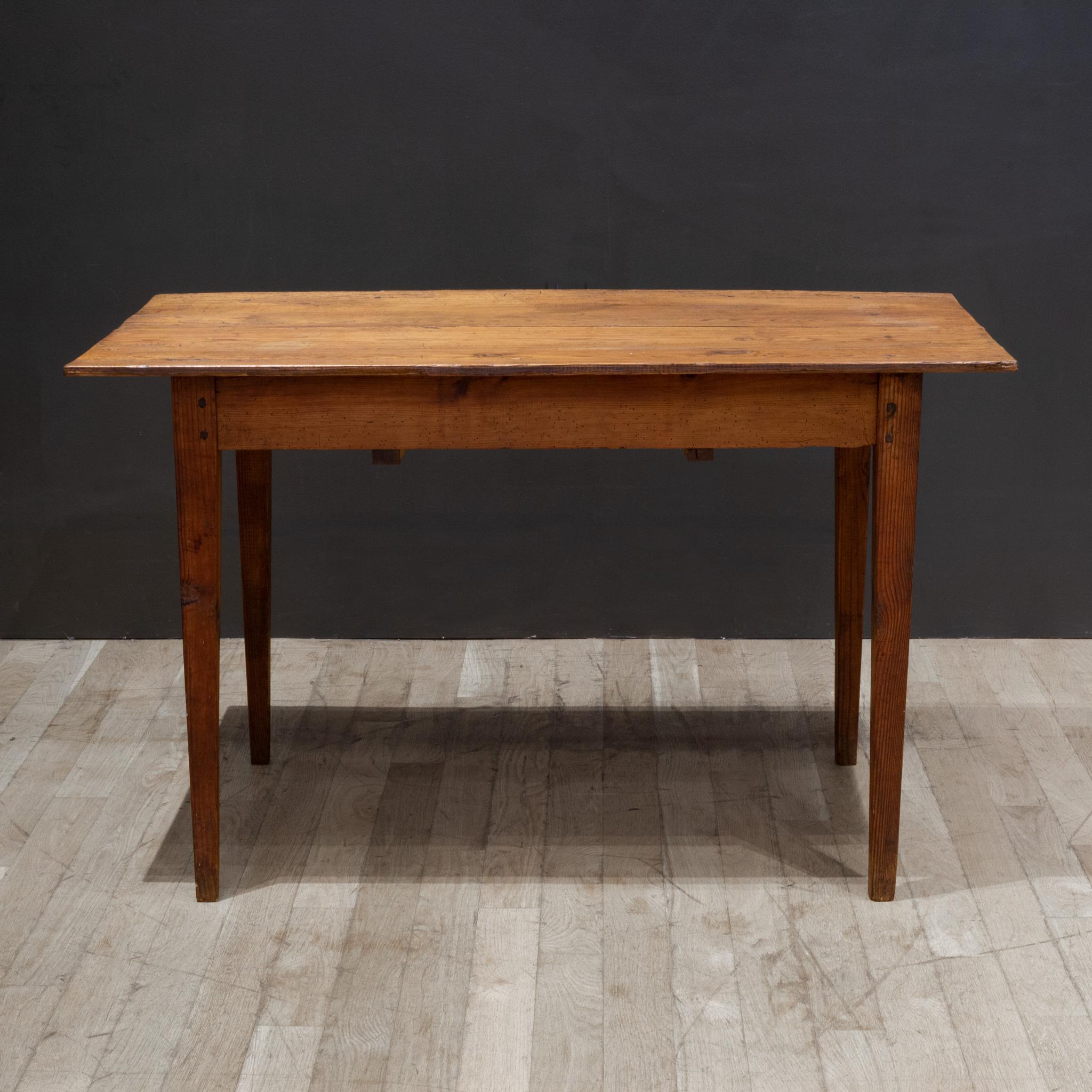 Pine 19th c. Rustic French Farmhouse Table c.1850-1900 For Sale