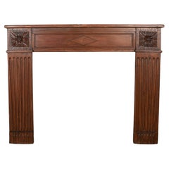 19th c. Rustic French Pine Fireplace Mantel