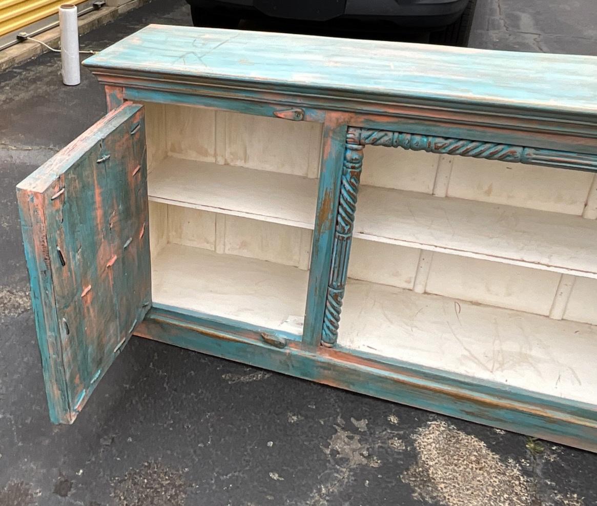 XIX sec. Credenza/armadio rustico primitivo moderno verniciato In condizioni buone in vendita a Kennesaw, GA