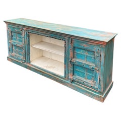 XIX sec. Credenza/armadio rustico primitivo moderno verniciato