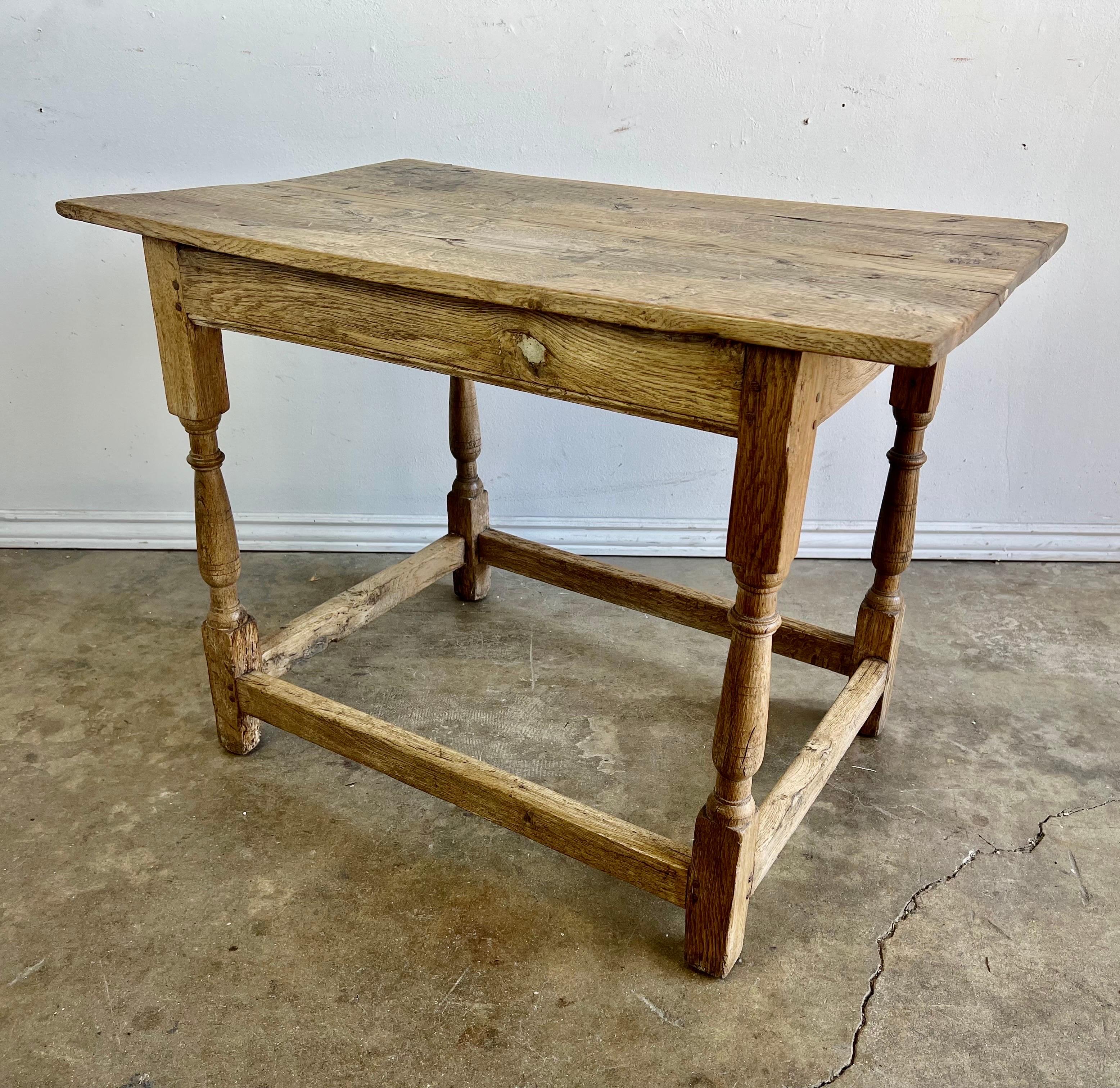 19th C. Rustic Swedish Side Table In Distressed Condition In Los Angeles, CA