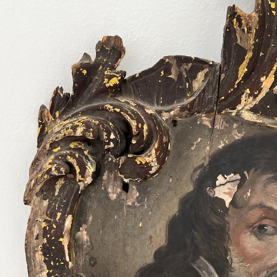 19. Jahrhundert Heilige Paul und Thomas Öl auf Tafel Gemälde Paar (Vergoldet) im Angebot