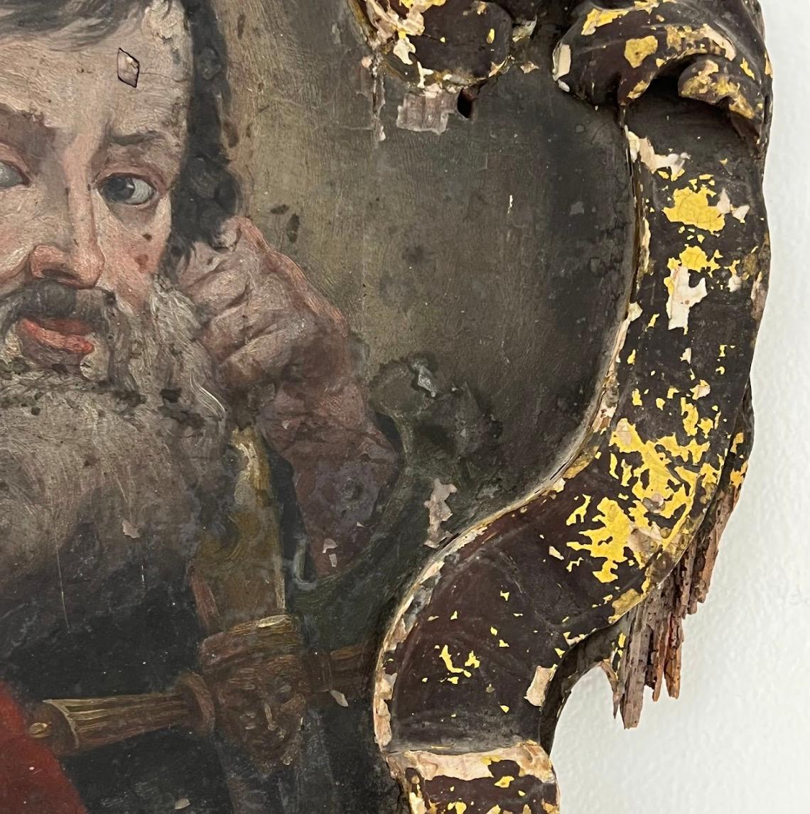 19. Jahrhundert Heilige Paul und Thomas Öl auf Tafel Gemälde Paar im Angebot 1