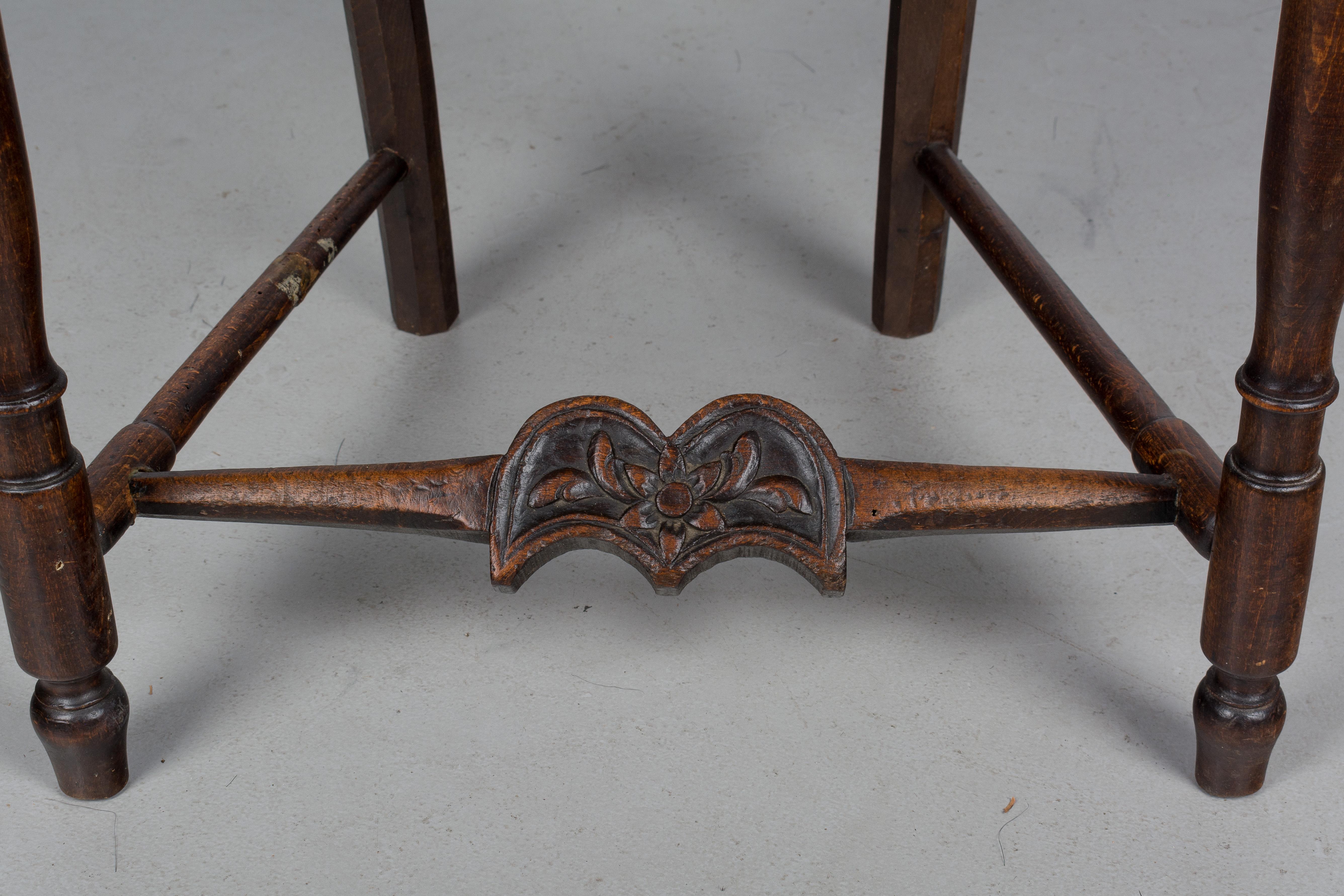 19th c. Set of Four  Country French Chairs 3