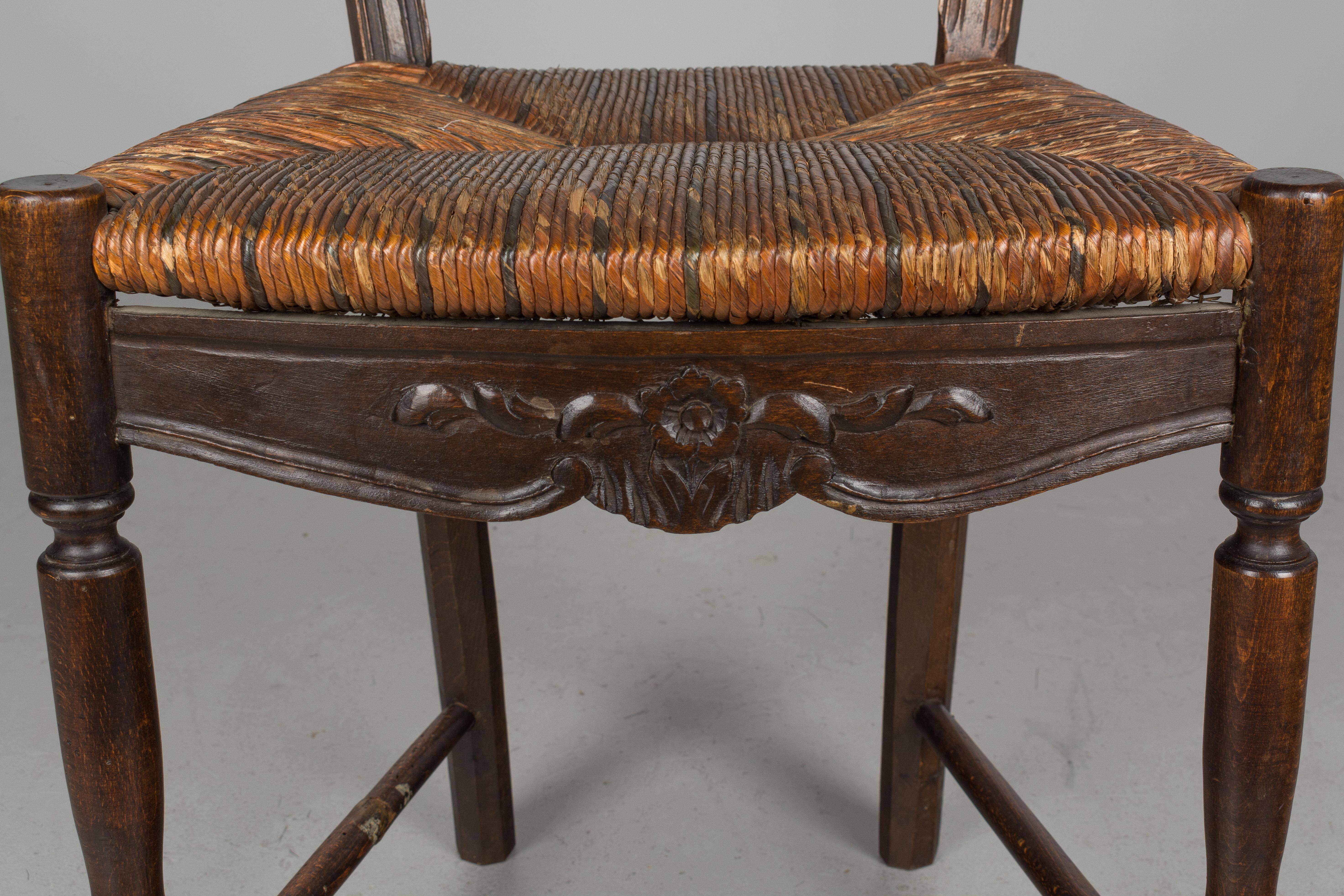 19th c. Set of Four  Country French Chairs 1