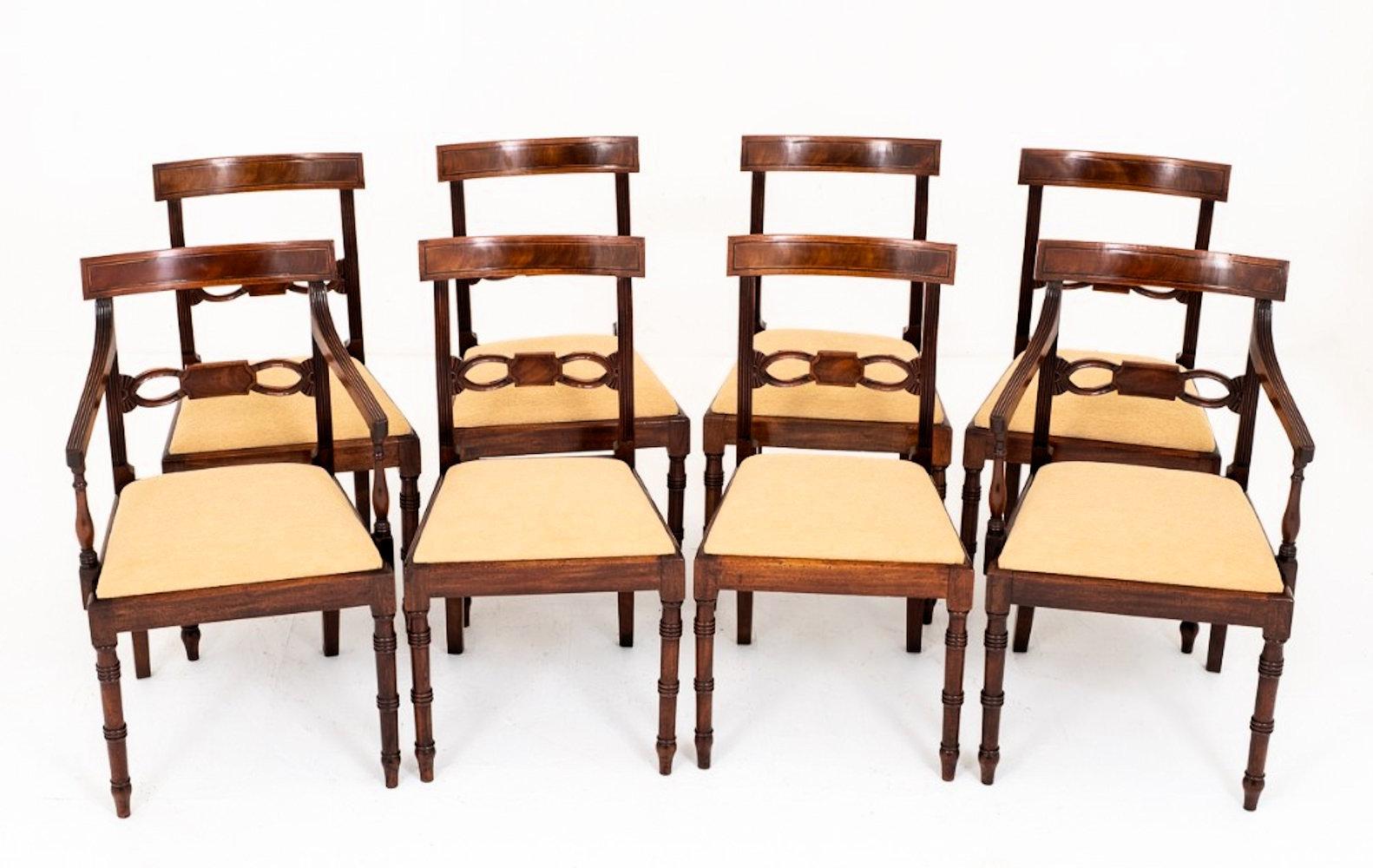 19th Century Set of Regency Mahogany Dining Chairs 11