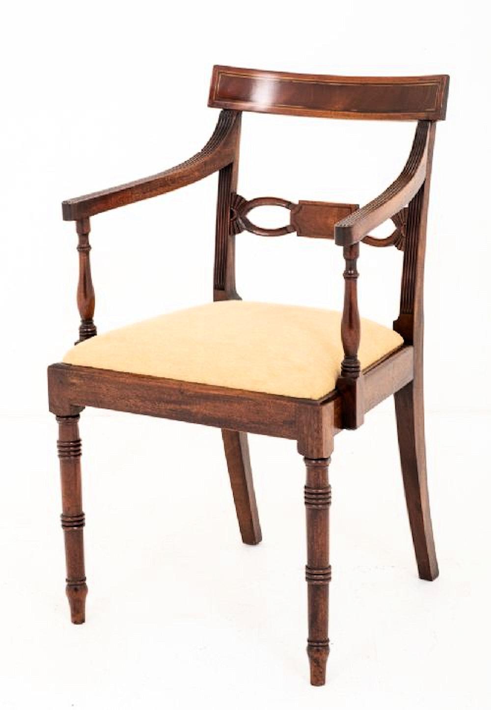 19th Century Set of Regency Mahogany Dining Chairs 3