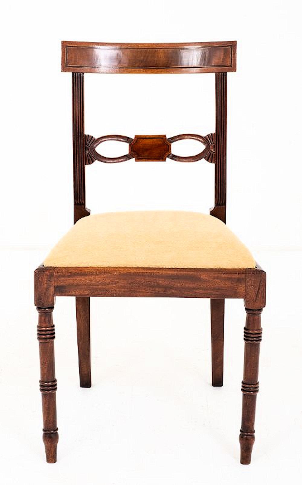 19th Century Set of Regency Mahogany Dining Chairs 4