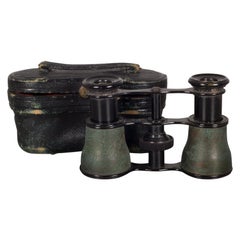 Antique 19th Century Shagreen French Opera Glasses and Case, circa 1880