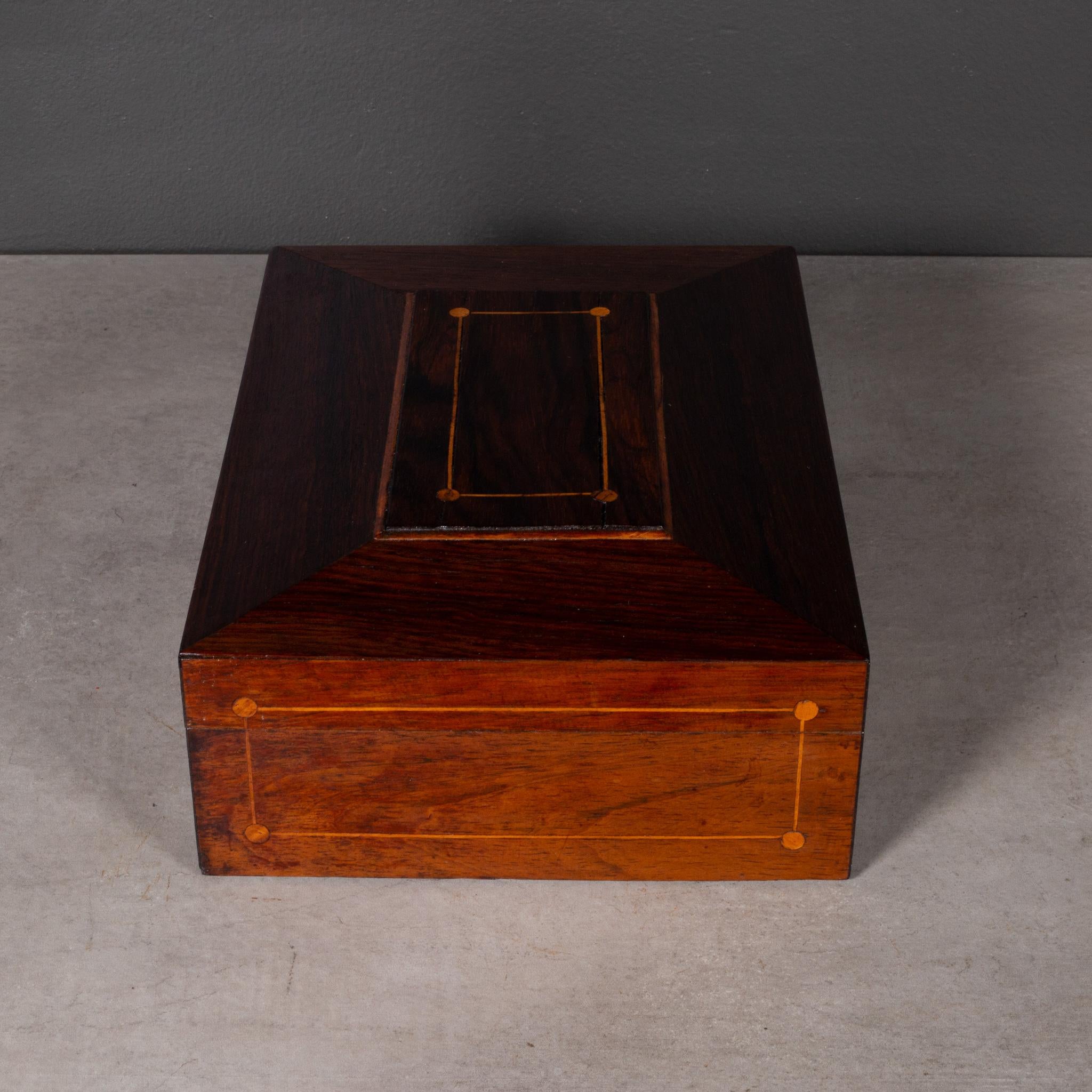 Mid-Century Modern 19th c. Shaker Inlay Sewing Box c.1800s (FREE SHIPPING) For Sale