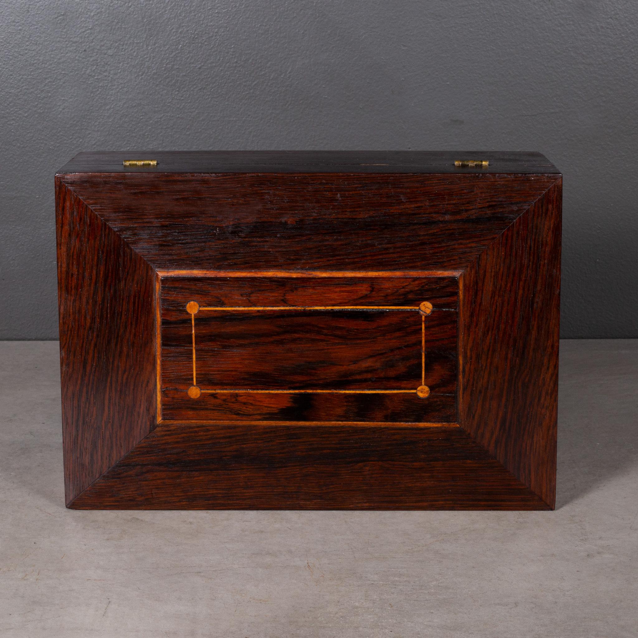 Parquetry 19th c. Shaker Inlay Sewing Box c.1800s (FREE SHIPPING) For Sale