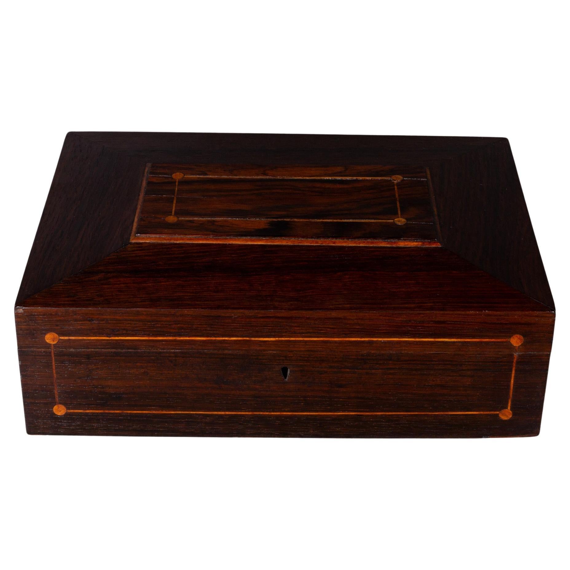 19th c. Shaker Inlay Sewing Box c.1800s (FREE SHIPPING) For Sale