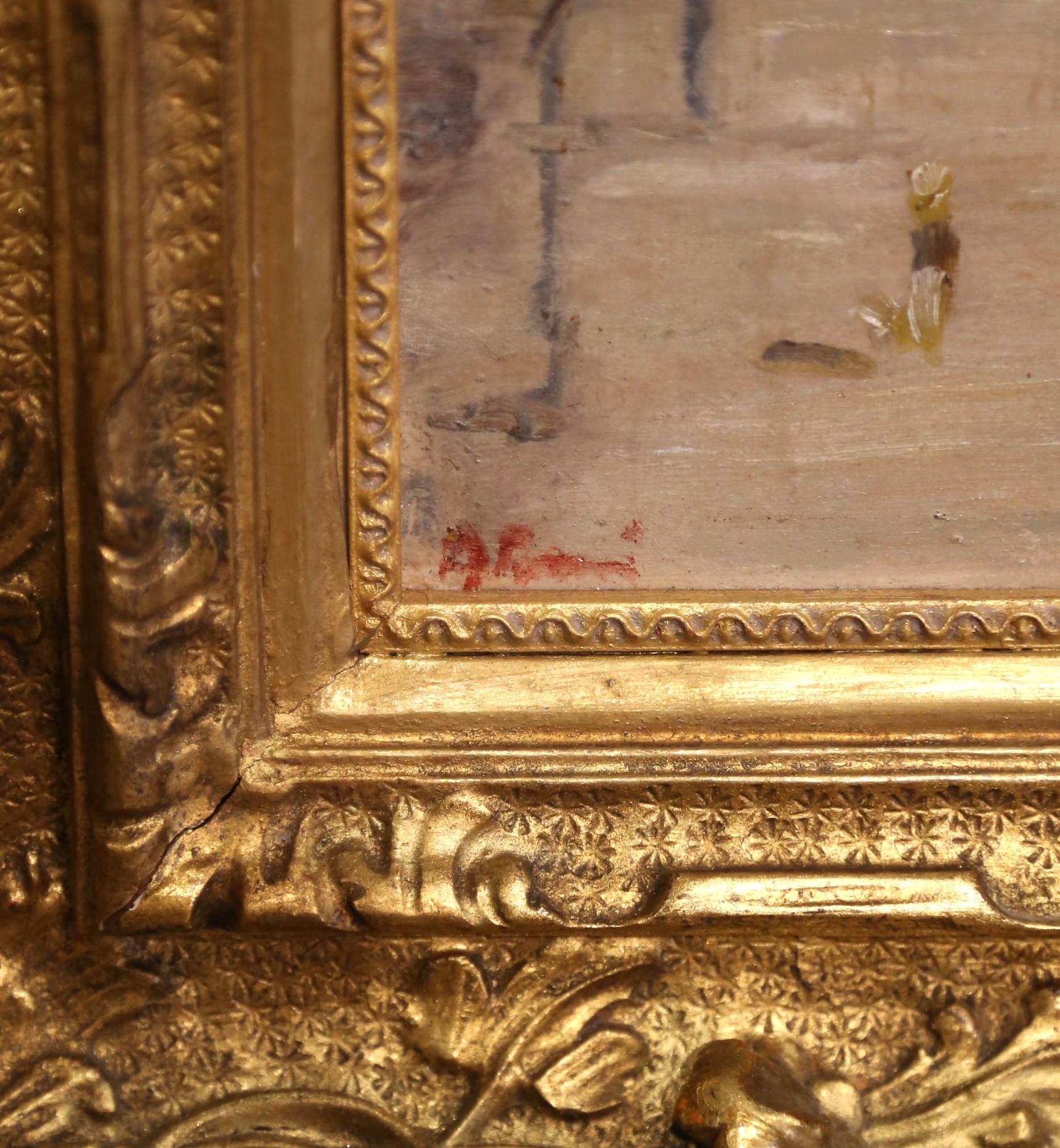 A.I.C. Venetian Impressionist Painting of St. Mark's Square, 19e siècle, signé en vente 6
