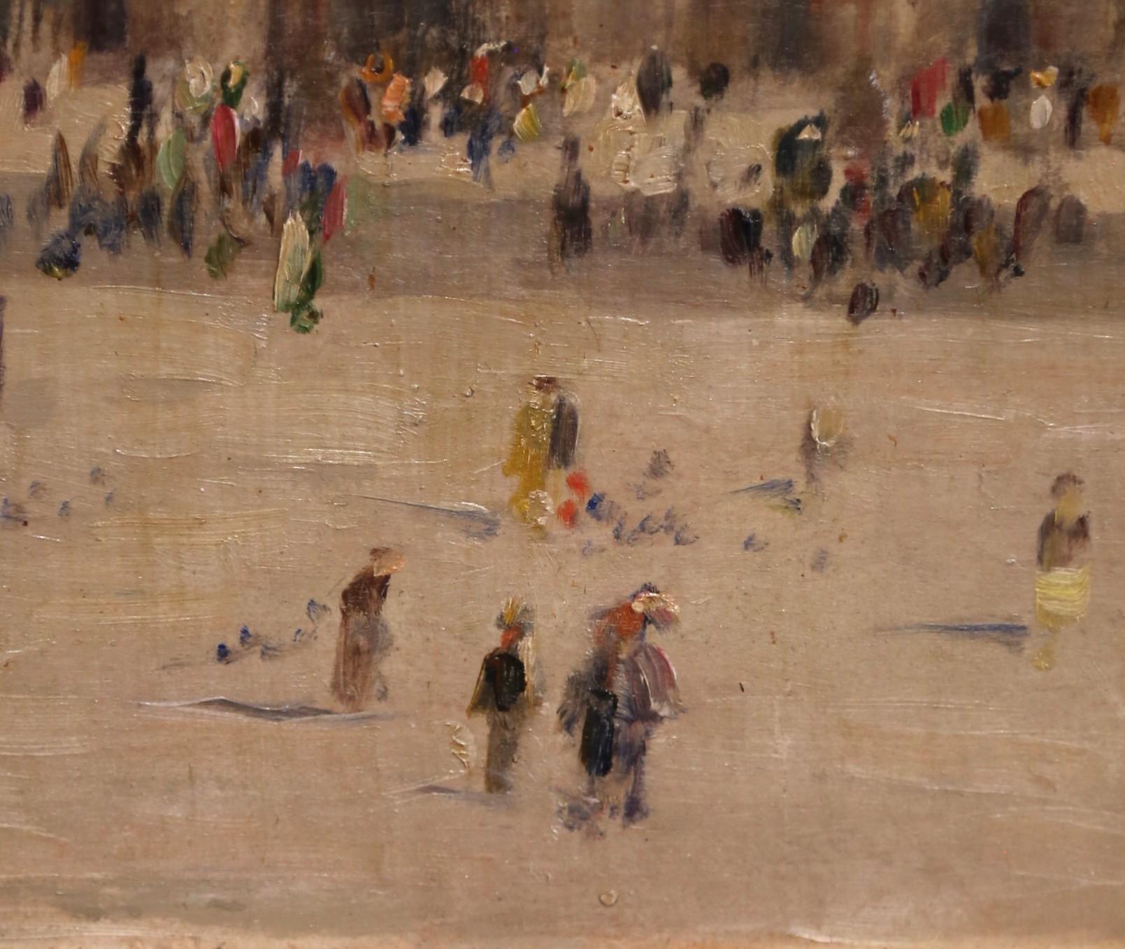 A.I.C. Venetian Impressionist Painting of St. Mark's Square, 19e siècle, signé en vente 2