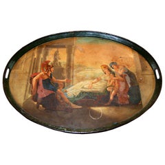 19th c. Signed Tole Tray