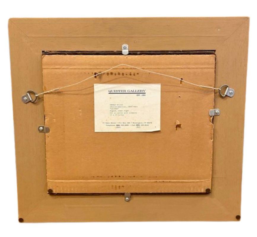 A.I.C., 19ème siècle, paysage marin brodé de soie et peint à la main par Thomas Willis, vers 1890. en vente 3