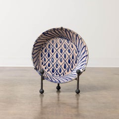 19th c. Spanish Blue and White Fajalauza Lebrillo Bowl from Granada