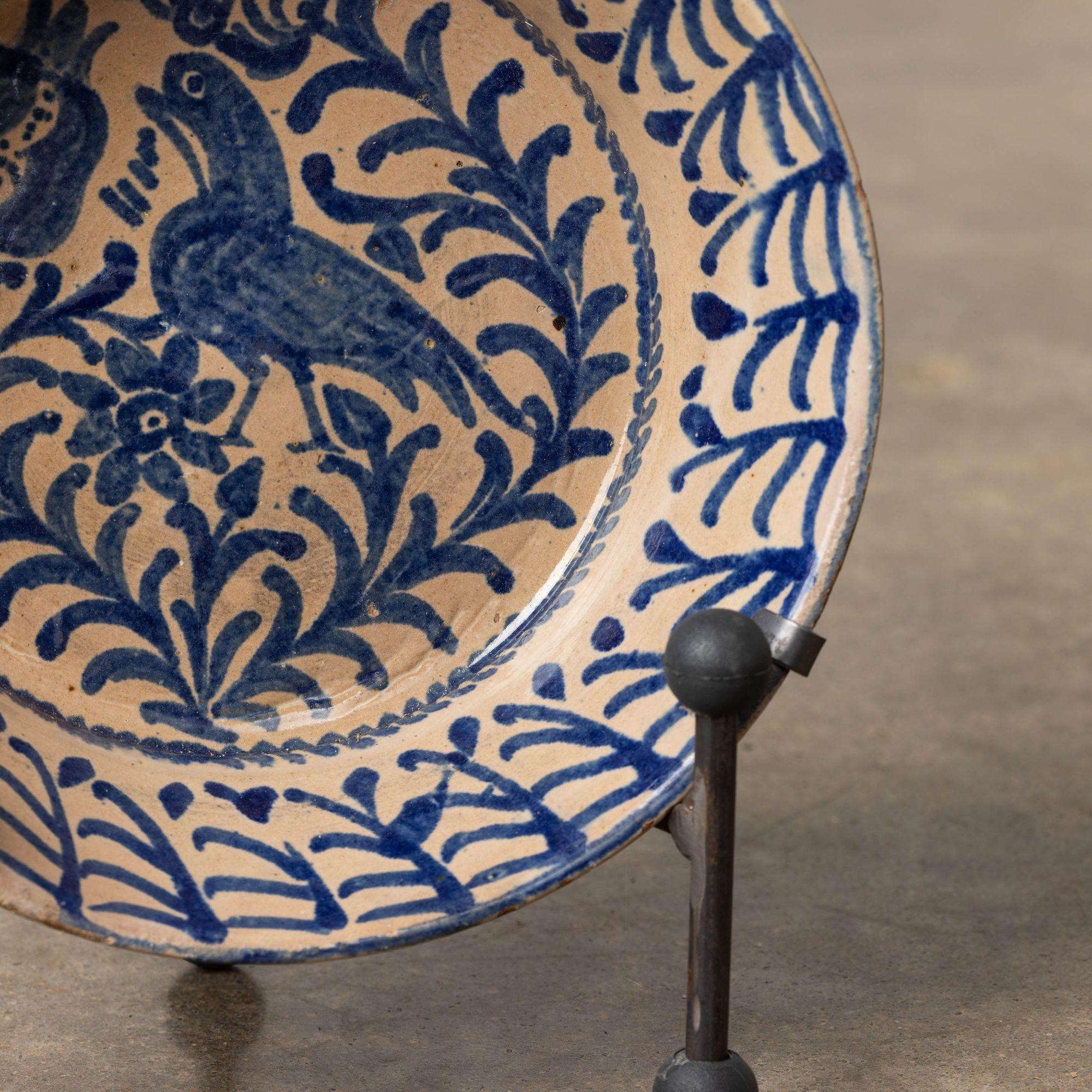 19. Jahrhundert. Spanische blau-weiße Fajalauza Lebrillo-Schale aus Granada im Angebot 2