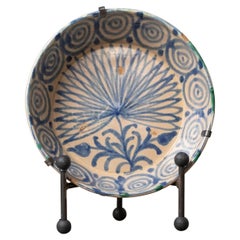 19th c. Spanish Blue and White Fajalauza Lebrillo Bowl from Granada