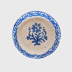 19th c. Spanish Blue Fajalauza Lebrillo Bowl