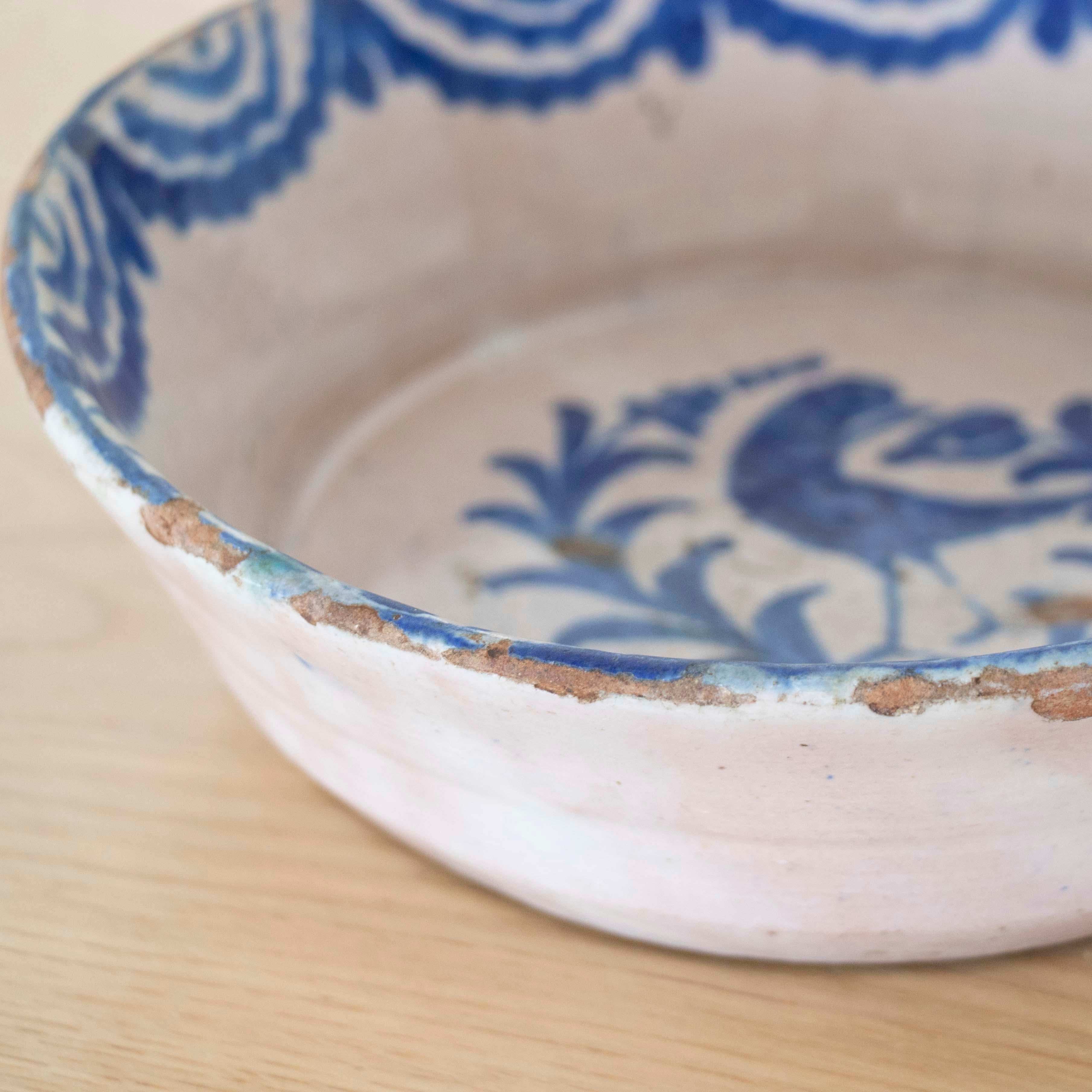 19e s. Bol bleu espagnol Fajalauza Lebrillo en vente 1