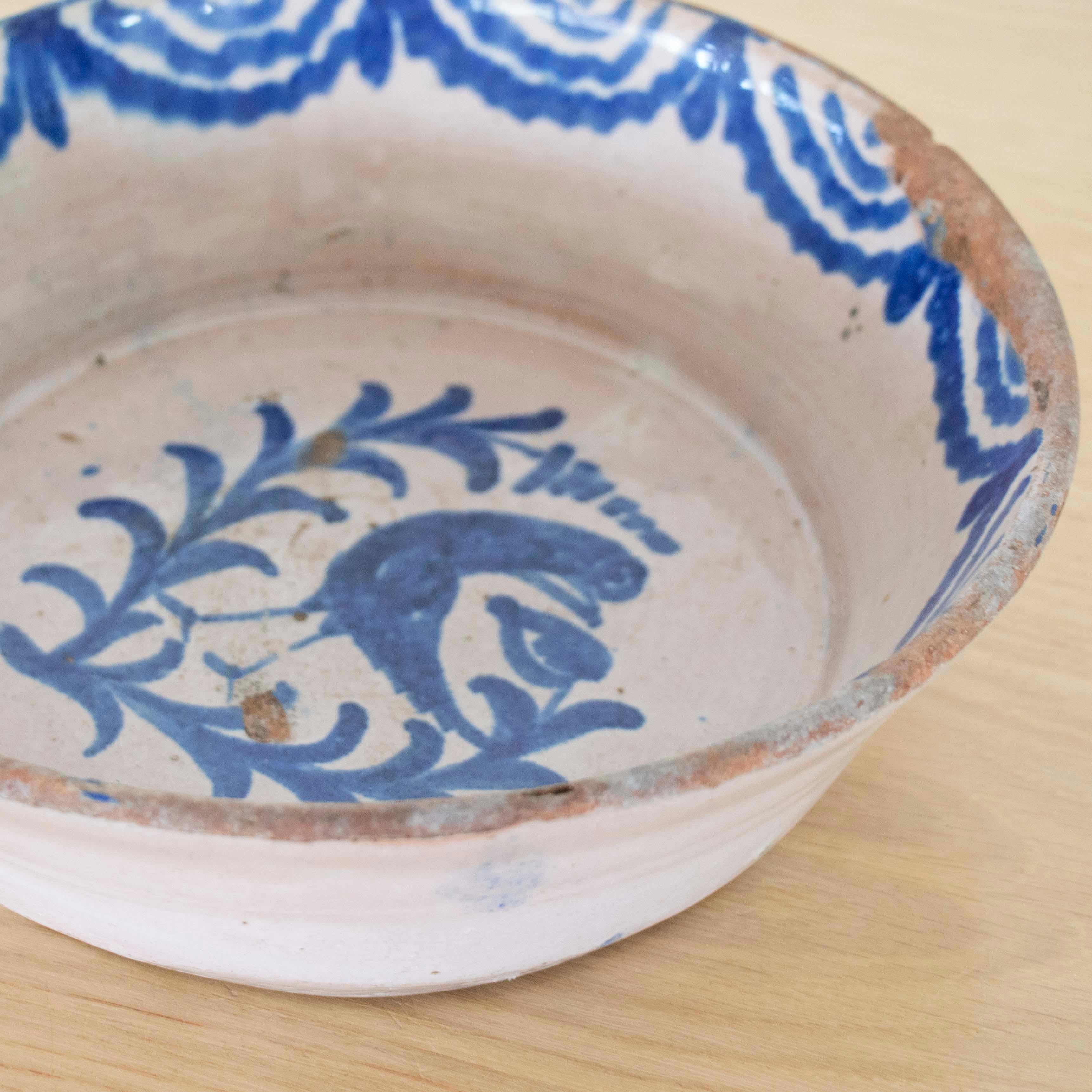 19e s. Bol bleu espagnol Fajalauza Lebrillo en vente 2