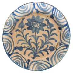 19th c. Spanish Blue Fajalauza Lebrillo Bowl