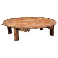 Used 19th C. Spanish Olive-Press Top Coffee Table, Over 5 Ft Diameter