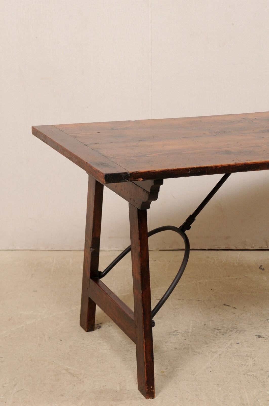 Wood Spanish Table with Legs Uniquely Designed to be Folded for Easy Storage
