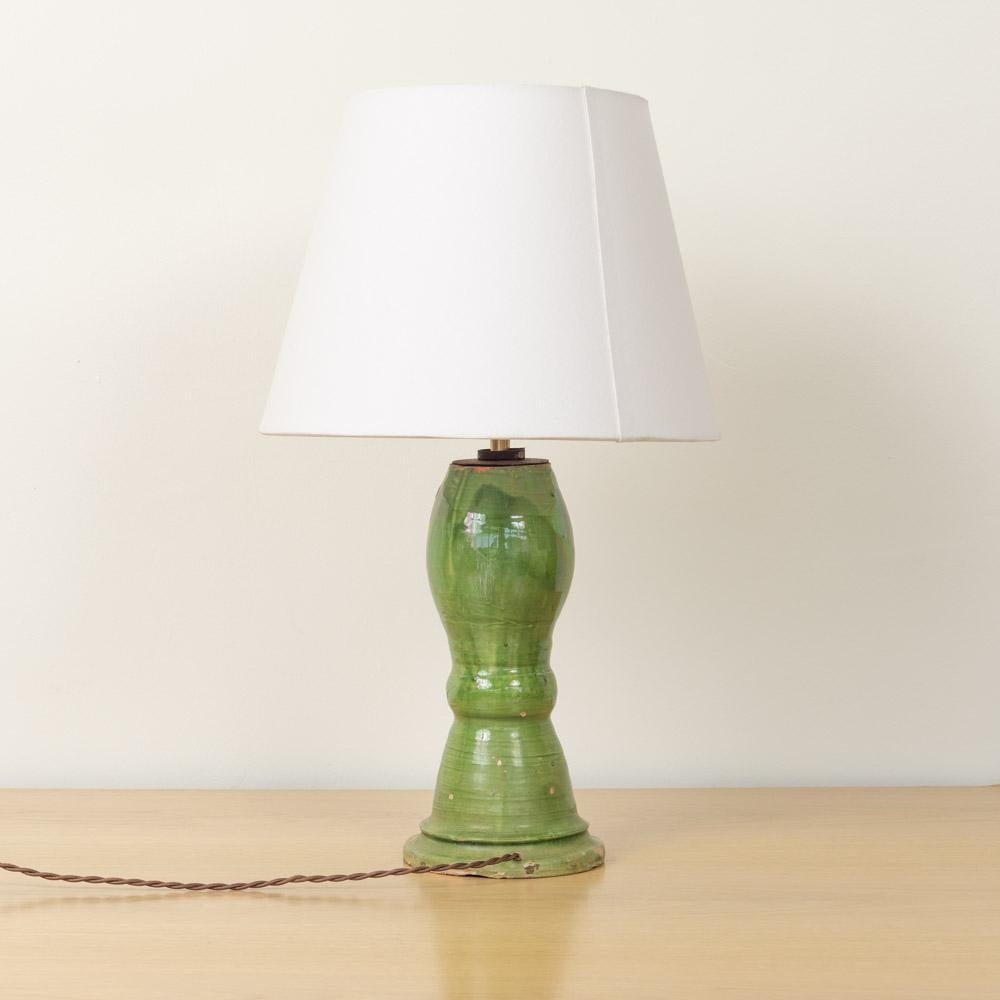Metallo Lampada spagnola in terracotta con smalto verde del XIX secolo in vendita