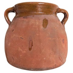 Antique 19th C. Spanish Terracotta Handmade Cooking Pot