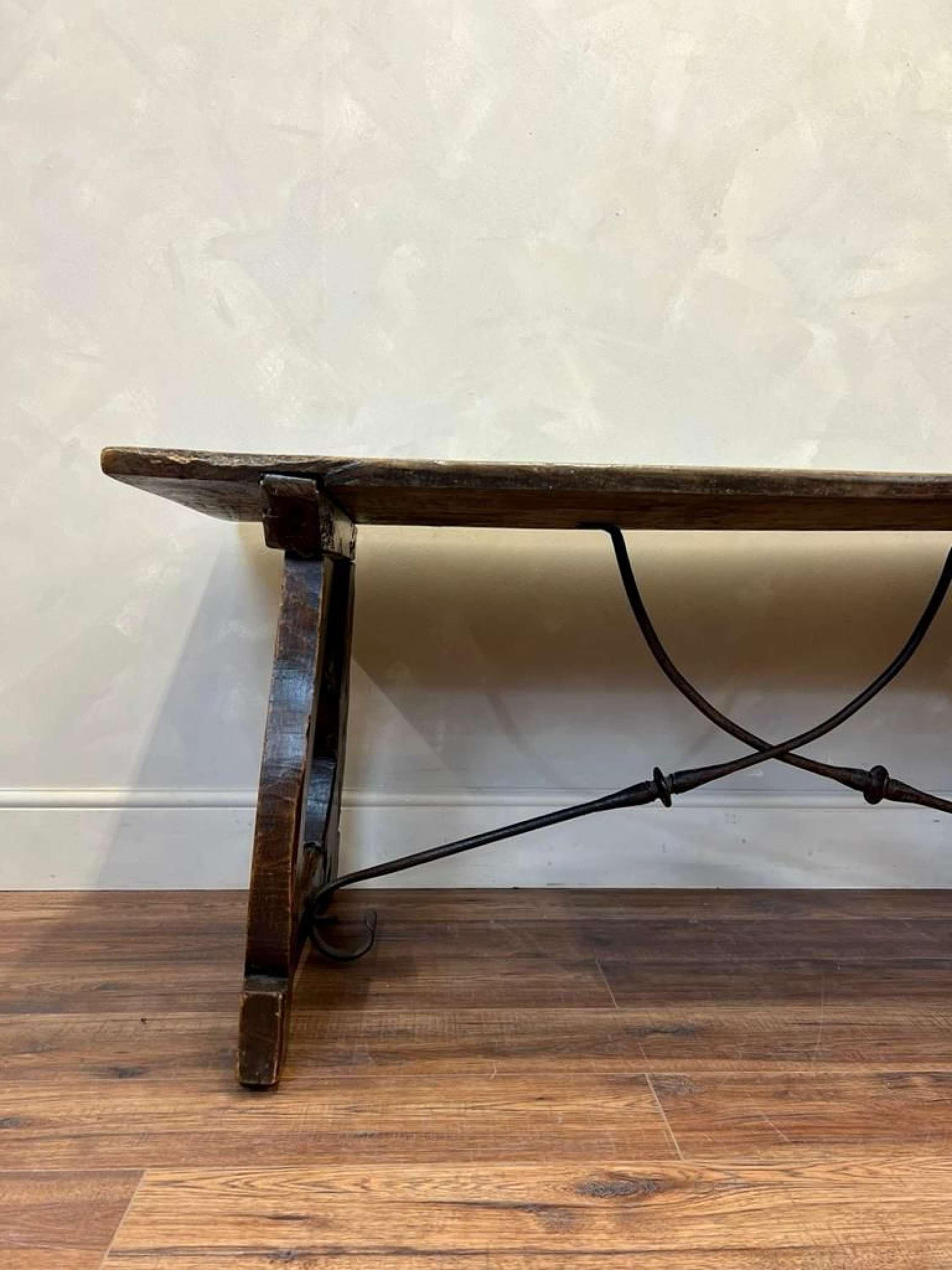 19th Century Spanish Walnut Table Console / Side Table 1
