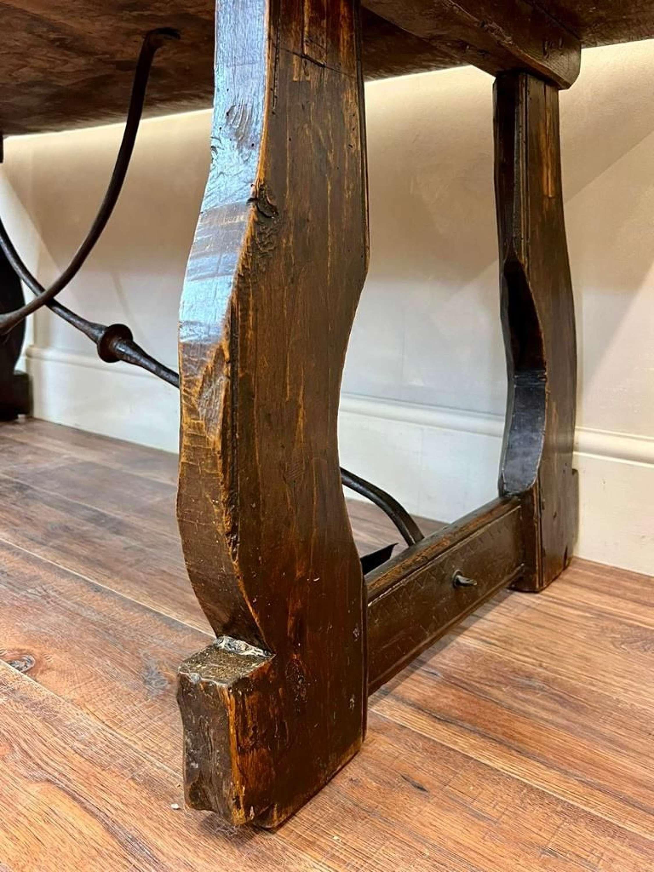 19th Century Spanish Walnut Table Console / Side Table 2