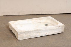 19th C. Spanish White Marble Sink